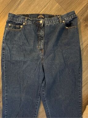 Vintage 90s Capezio High Waisted Mom Jeans 100% Cotton Dark Wash Size 12 Rare
